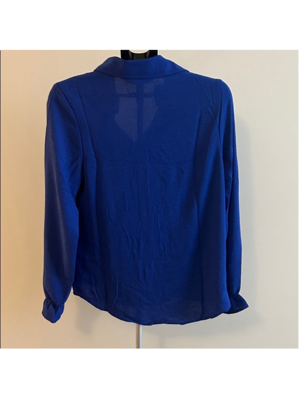 Chic Cobalt Blue Button-Down Shirt - Picture 4 of 5